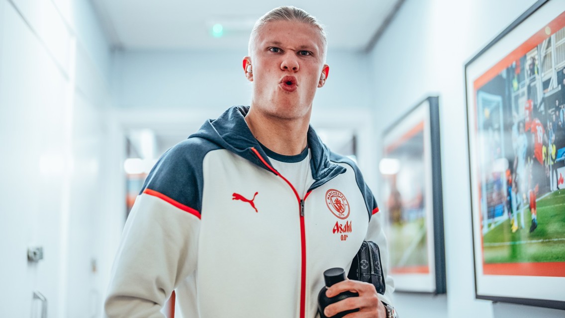 HUNGRY HAALAND: Arrives.