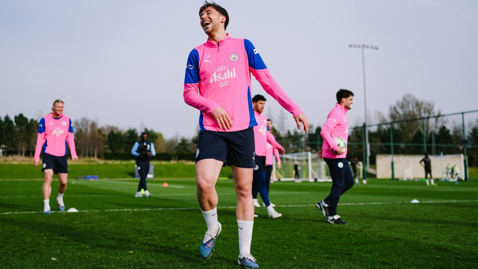 All smiles : Nico enjoying training