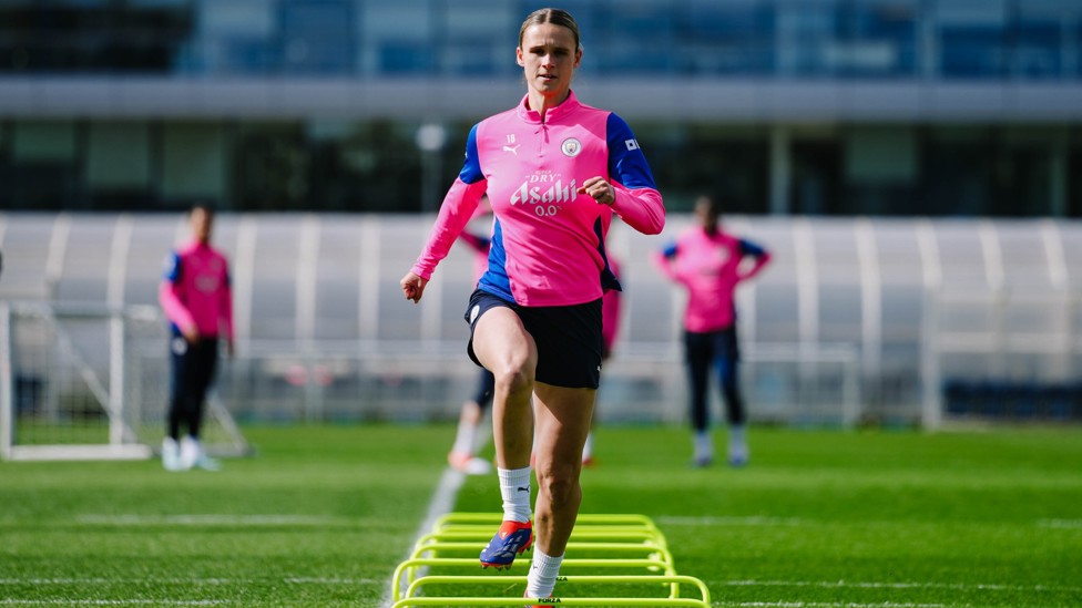 FLYING DUTCHWOMAN  : Kerstin Casparij makes it over the hurdles.