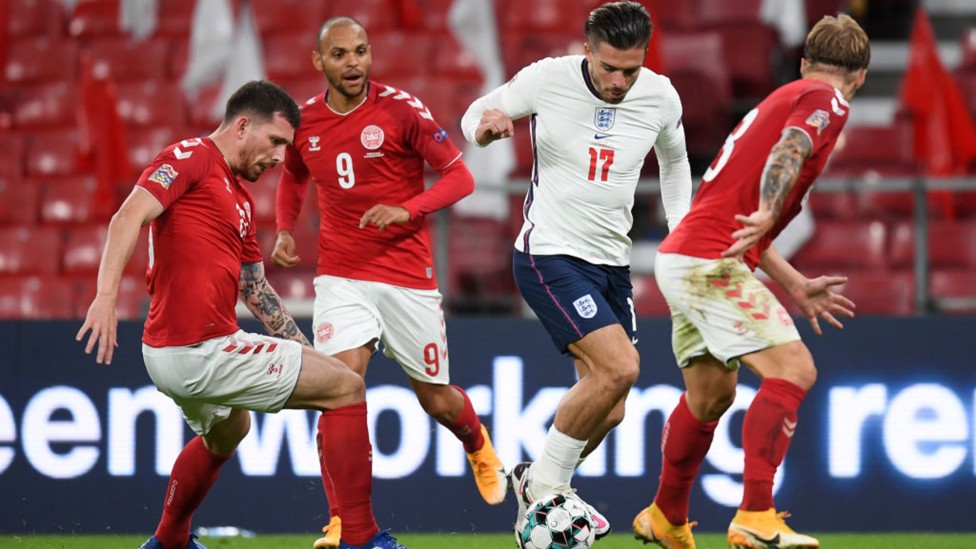 DEBUT BERSAMA THE THREE LIONS: Jack masuk sebagai pemain pengganti dalam debut timnas senior Inggrisnya di Nations League saat menghadapi Denmark pada September 2020