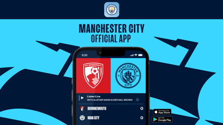 Follow Bournemouth v City on the official app
