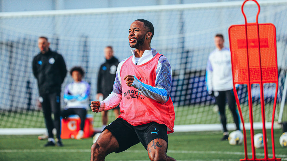RAZZLE DAZZLE : Raheem Sterling takes centre stage as City prepare to lock horns with United once again