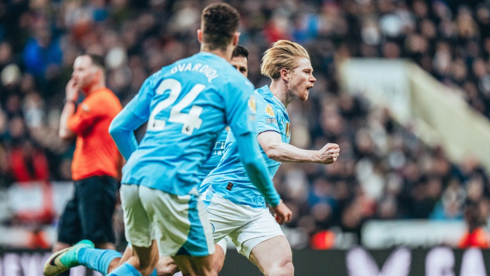 RETURN OF THE KING : KDB scores at St James's Park in a vital win on our way to Four-in-a-Row Premier League crowns