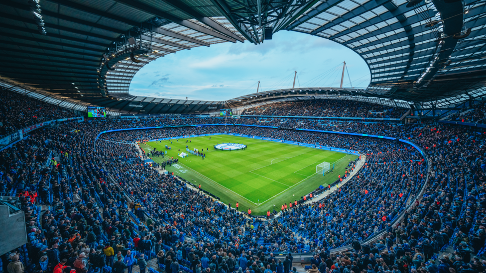 HOME: The Etihad looking divine in the Winter sunshine