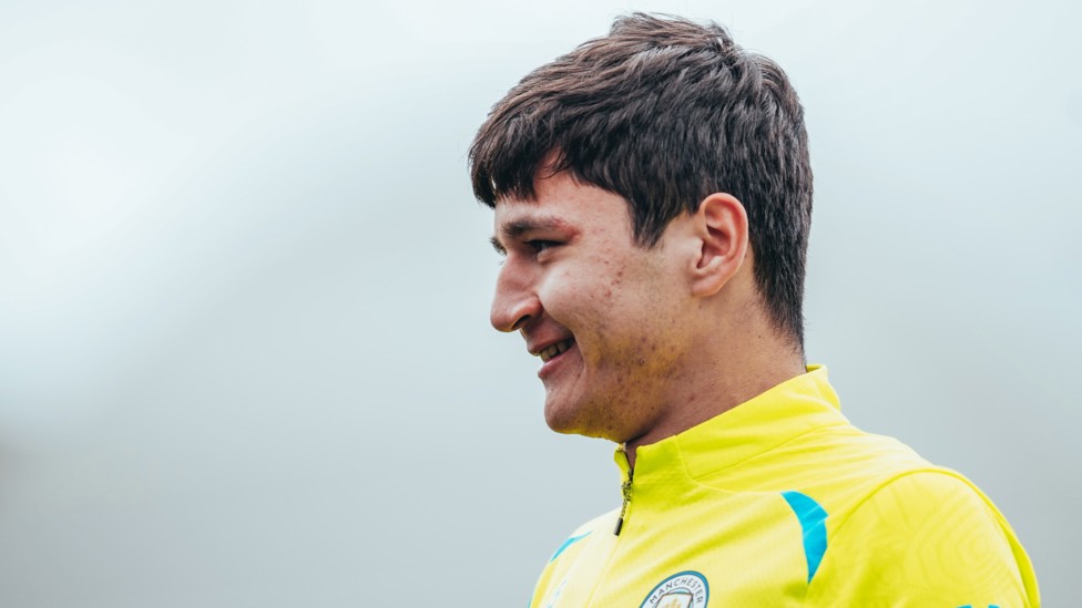 NEW BOY : Abdukodir Khusanov enjoying the latest training session