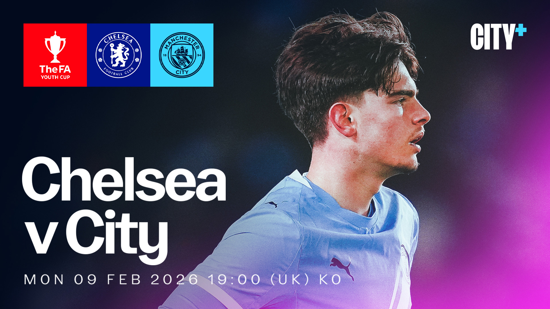 Verfolgen Sie Citys FA Youth Cup-Spiel gegen Chelsea live auf CITY+