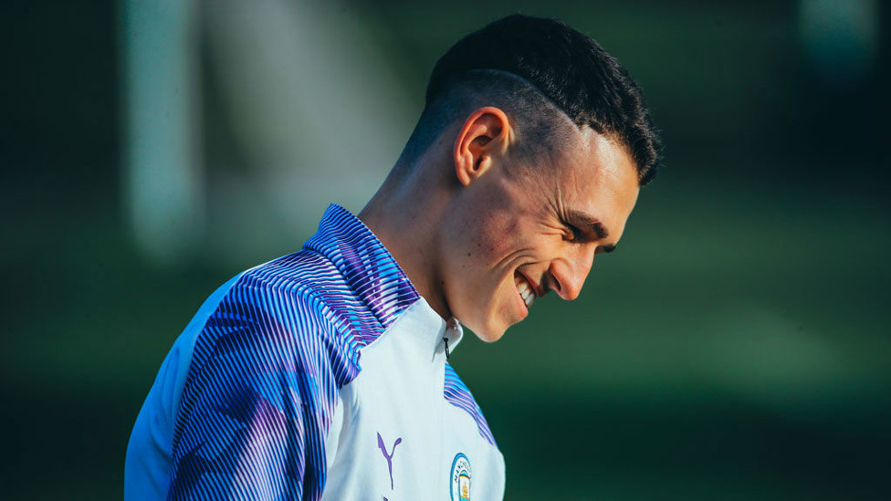 BABY SHARK : Foden is all smiles after a memorable performance on Sunday.