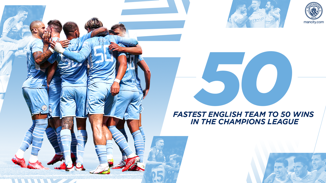 City Menjadi Tim Inggris Tercepat Yang Buat 50 Kemenangan Liga Champions