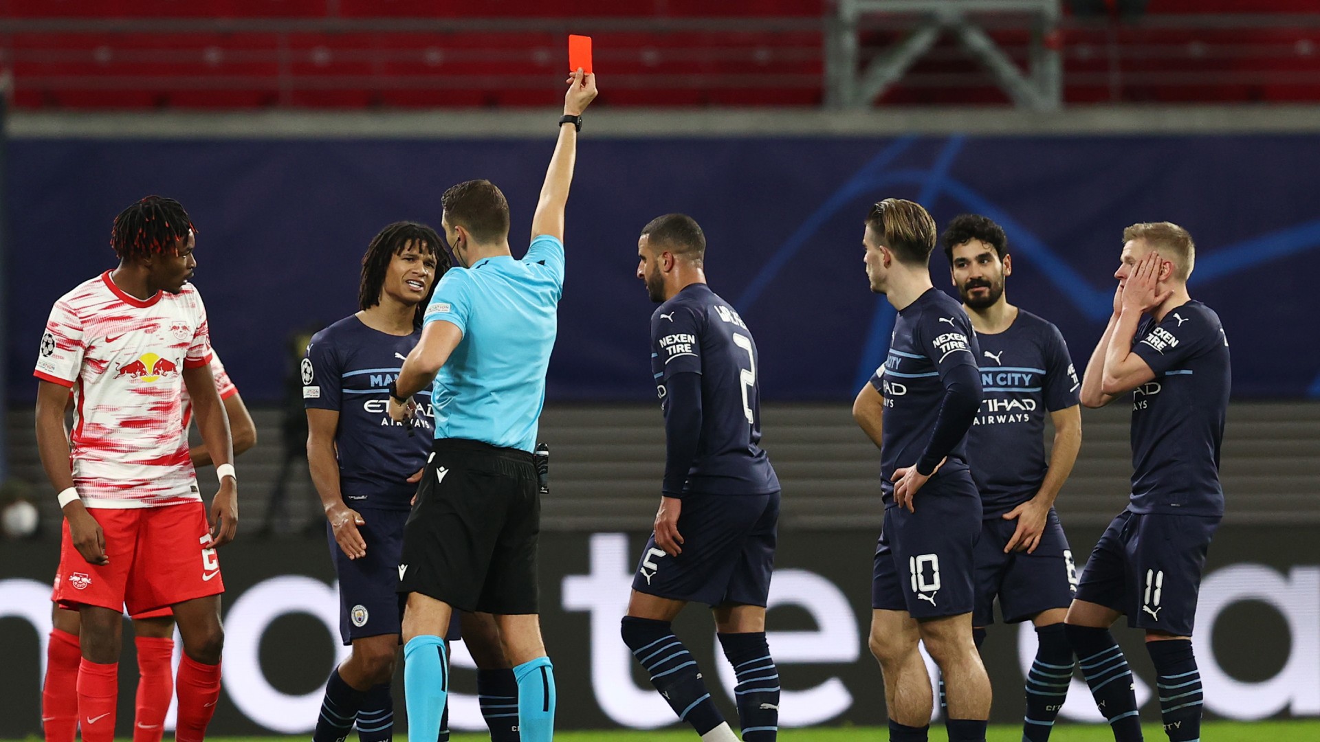 OFF NIGHT: Kyle Walker sees red