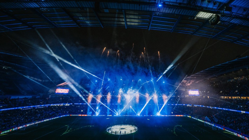 LIGHT SHOW : The pre-game light show in full flow - what a sight!