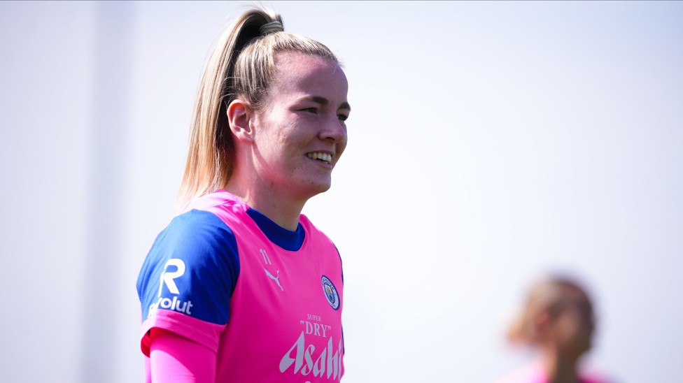 A smiley Lauren Hemp