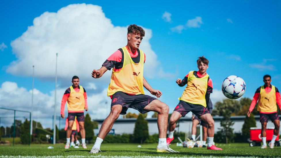 ON THE BALL: Matthew Warhurst in the thick of things