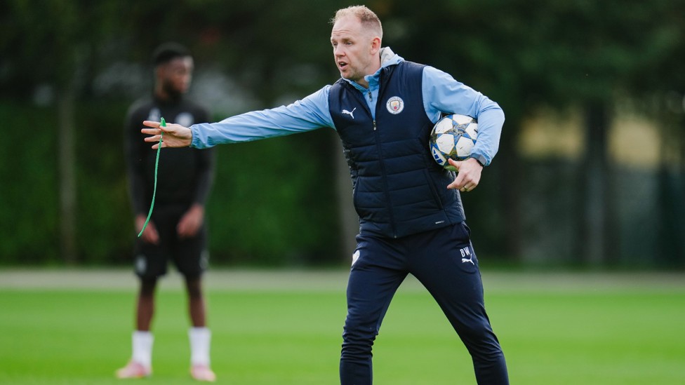POINTING THE WAY : Ben Wilkinson leads the session