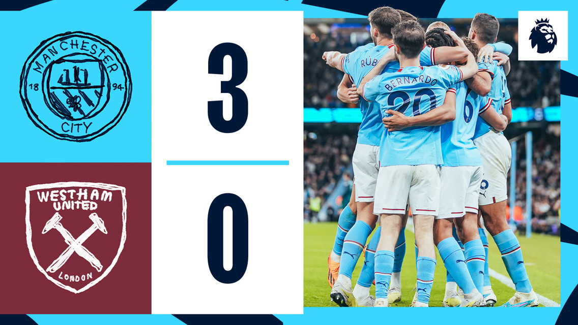 City 3-West Ham 0: resumen breve