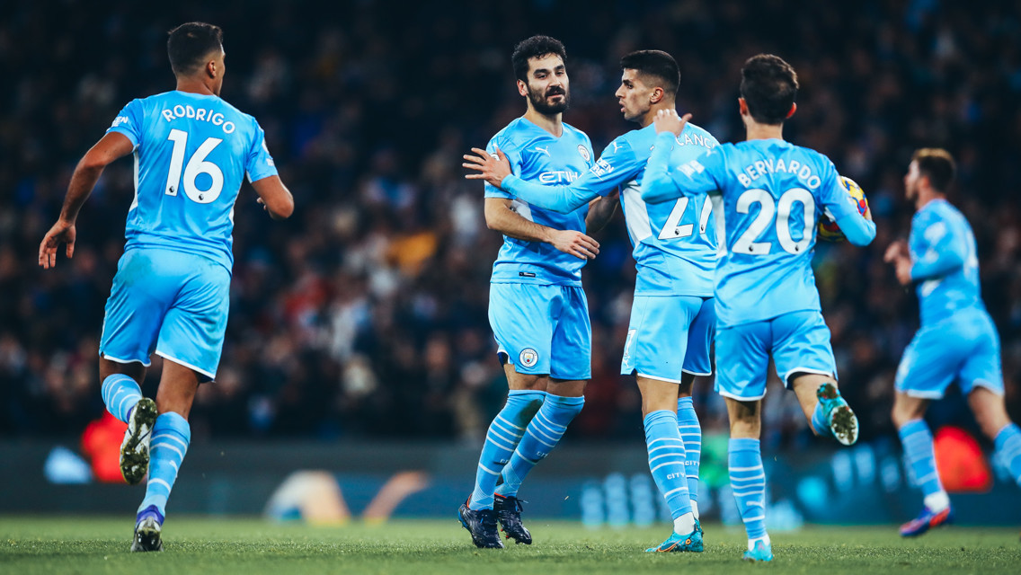 CAPTAIN FANTASTIC: Gundogan celebrates the goal.