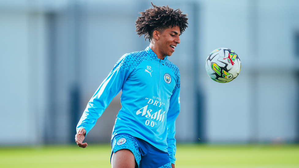 JUGGLING : Lewis keeps the ball in the air at the CFA.