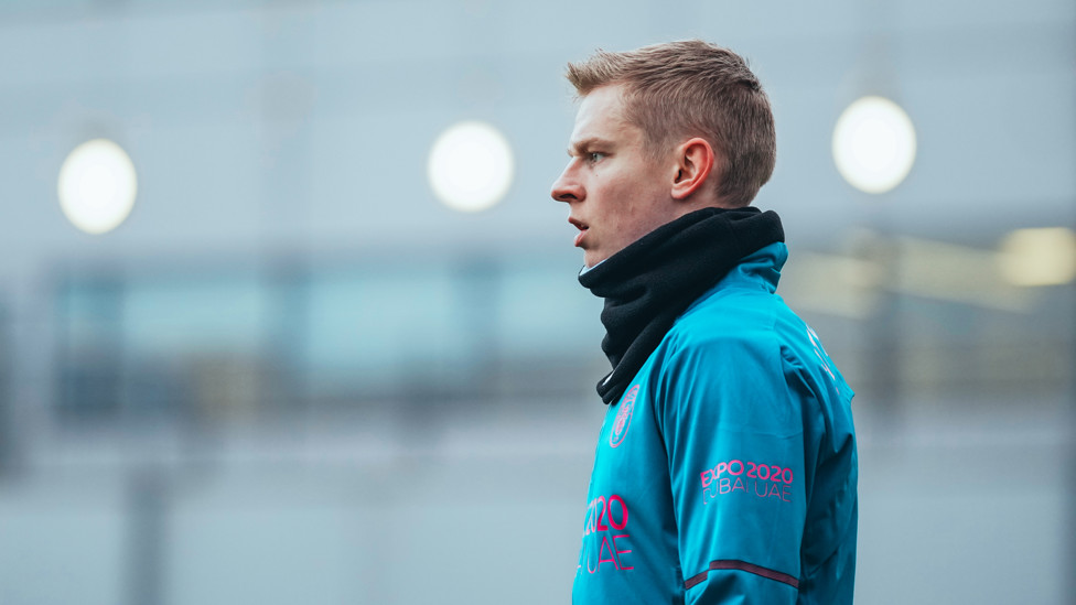 Oleksandr Zinchenko watches on