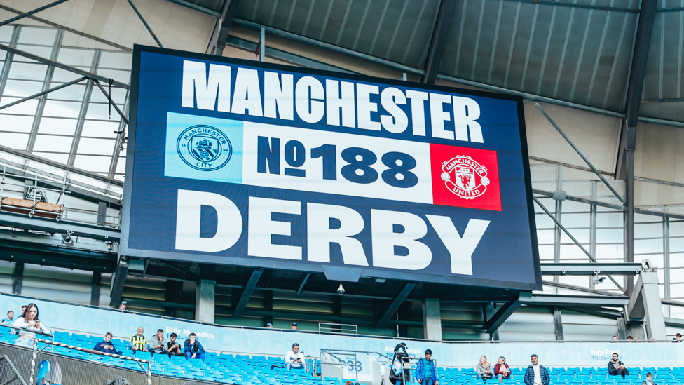 DERBY DAY : The Etihad ready for the 188th Manchester Derby!