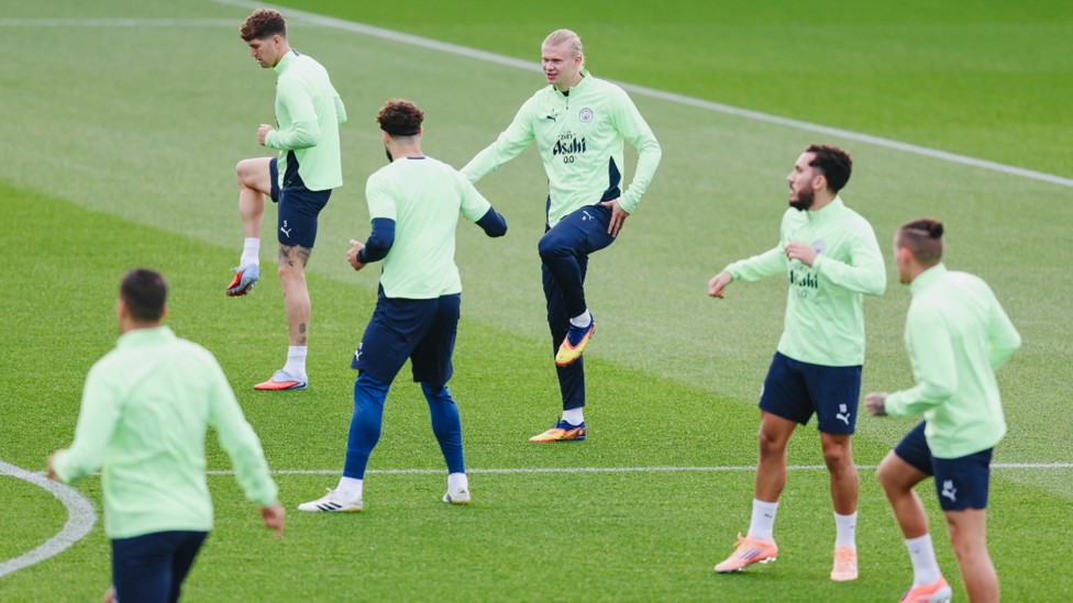 DUKE OF EARL: Erling Haaland is in the thick of things.