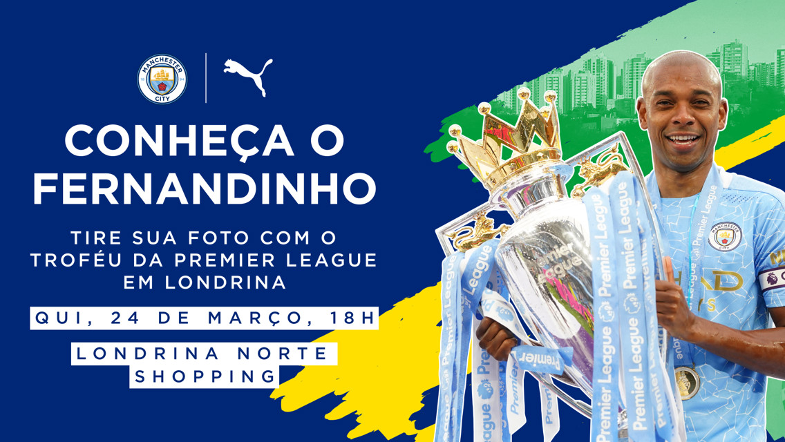 Fernandinho e o troféu da Premier League visitarão Londrina