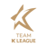A gold stylized star with the text 'TEAM K LEAGUE' beneath it, on a black background.