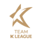A gold stylized star with the text 'TEAM K LEAGUE' beneath it, on a black background.