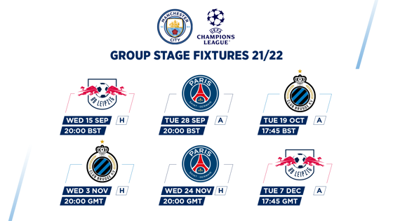 All the 2021/22 Champions League fixtures and results