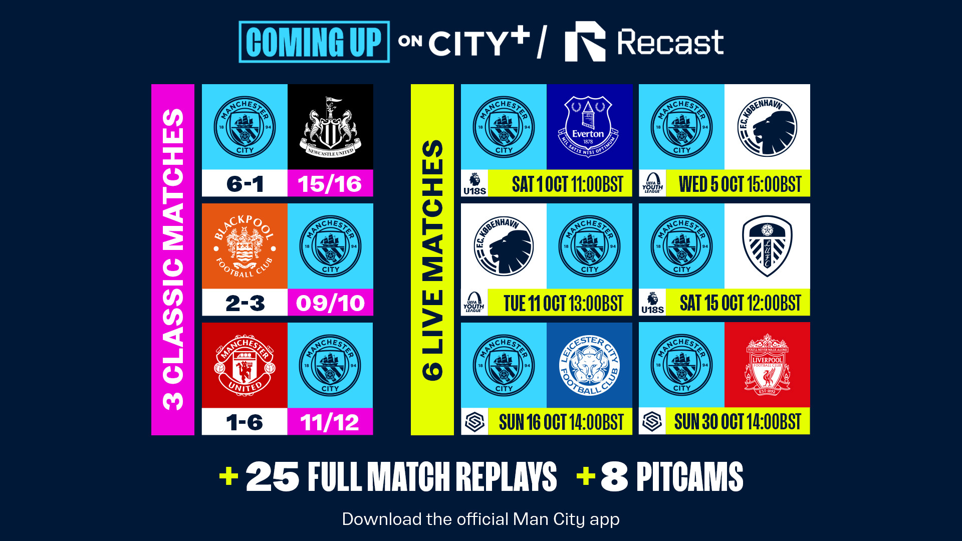 CITY+ - Man City Full-Match Replay & Exclusive Content