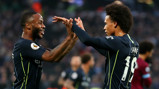 LETHAL: Leroy Sane believes teammate and close friend Raheem Sterling is approaching the best form of his career.