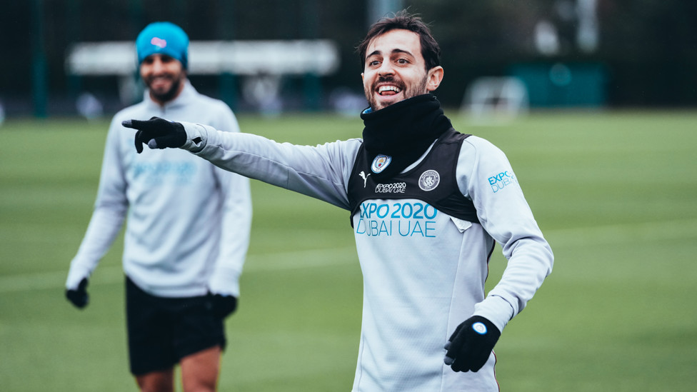 FEEL THE BERN : Bernardo Silva snapped during today's session