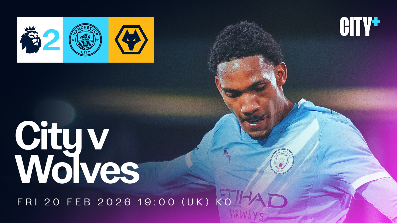 Catch our Premier League 2 clash with Wolves live on CITY+ this Friday 