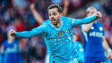 FIST PUMP: Bernardo celebrates.