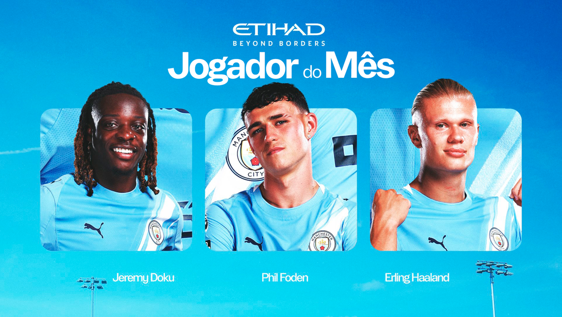 Jogador do Mês da Etihad: indicados de setembro
