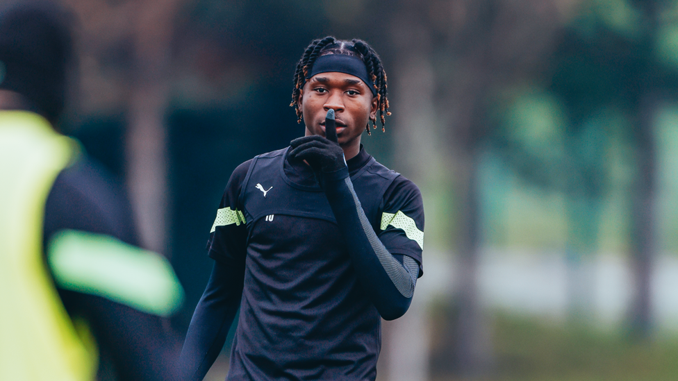 SILENT COMMAND: Joel Ndala prepares for the next training drill