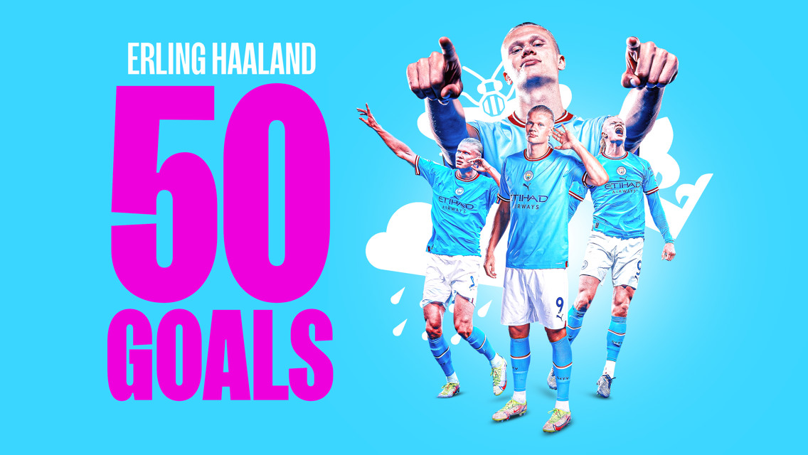 Haaland hits his 50th goal of the season