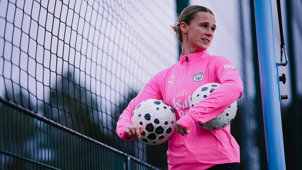 FOCUS TIME: Kerstin Casperij prepares for the next drill.