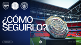 Promotional banner for Community Shield match featuring Arsenal and Manchester City logos with a focus on how to follow the event. Scheduled for Sunday, August 16, 2026, at 15:00 (UK).