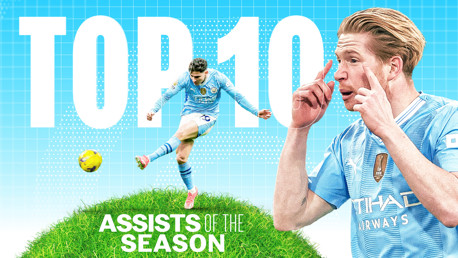 City's top 10 assists in 2023/24