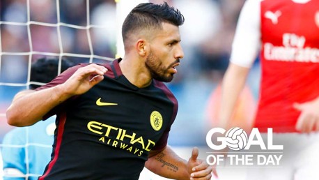 Goal of the Day: Sergio Aguero v Arsenal 2017