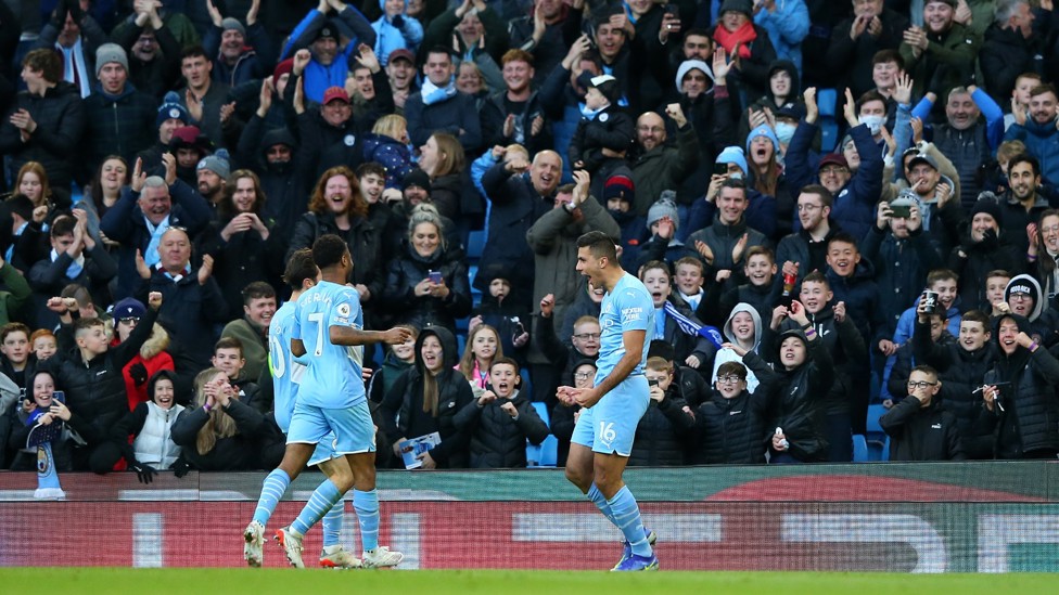 GAME RECOGNISES GAME : Stunning strike from Rodri, Bernardo and Sterling comes to celebrate.