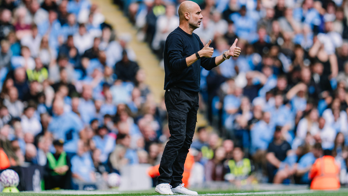 THE BOSS: On the touchline.