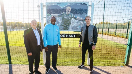 Joe Hart attends CFA for tribute pitch unveiling