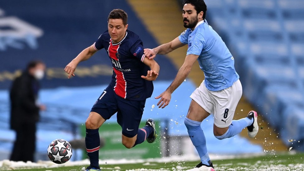 GUNNING FOR GLORY: Ilkay Gündoğan hot on the heels of Ander Herrera