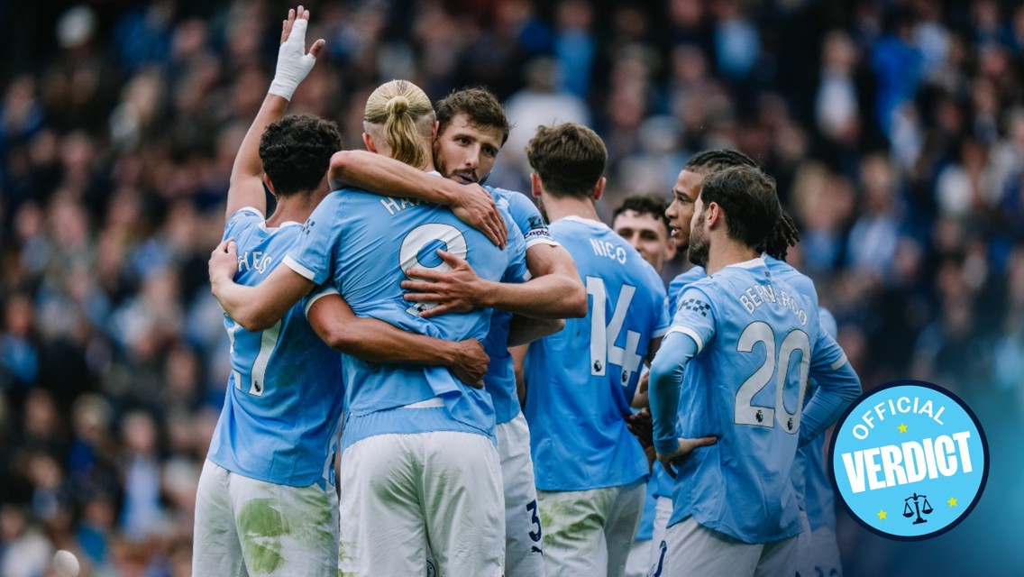 Late Haaland brace rounds off five-star victory over Burnley