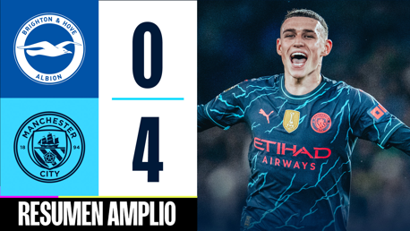 Brighton 0-4 City: resumen amplio
