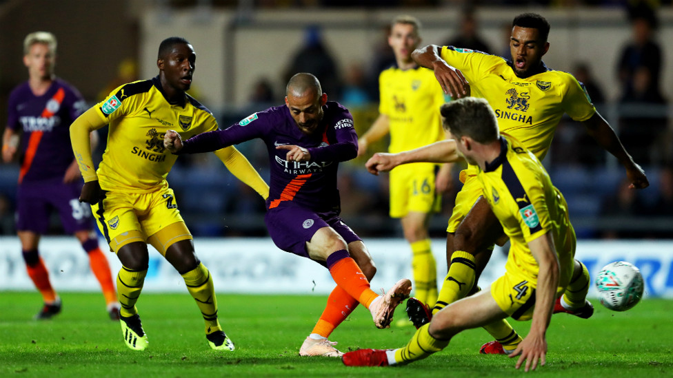 ACCESS DENIED : David Silva sees an effort well-blocked