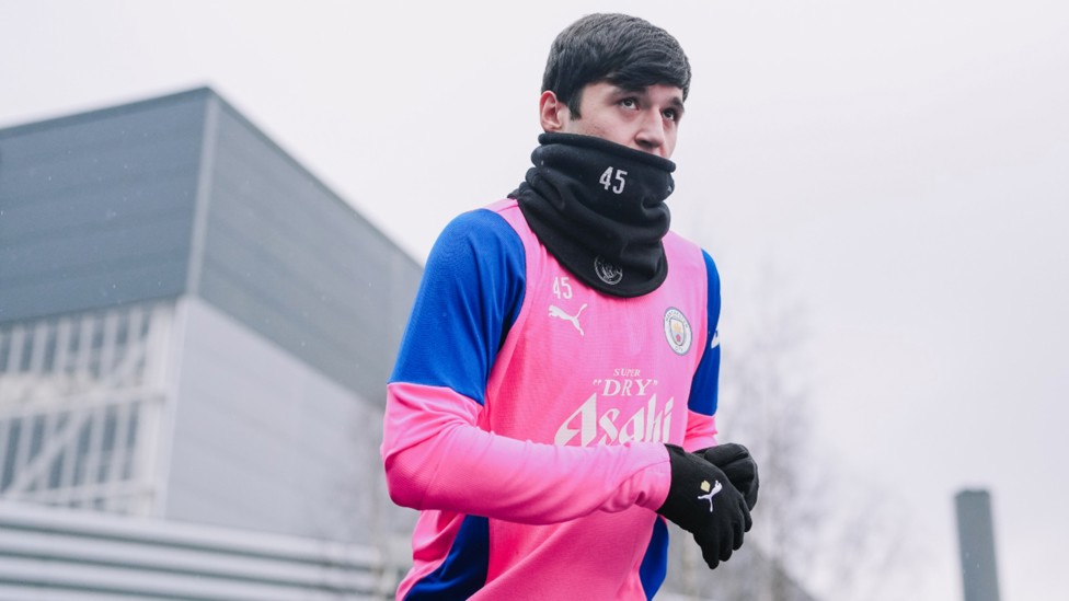 CENTRE OF ATTENTION: Abdukodir Khusanov, our Etihad January Player of the Month, gets set for action.