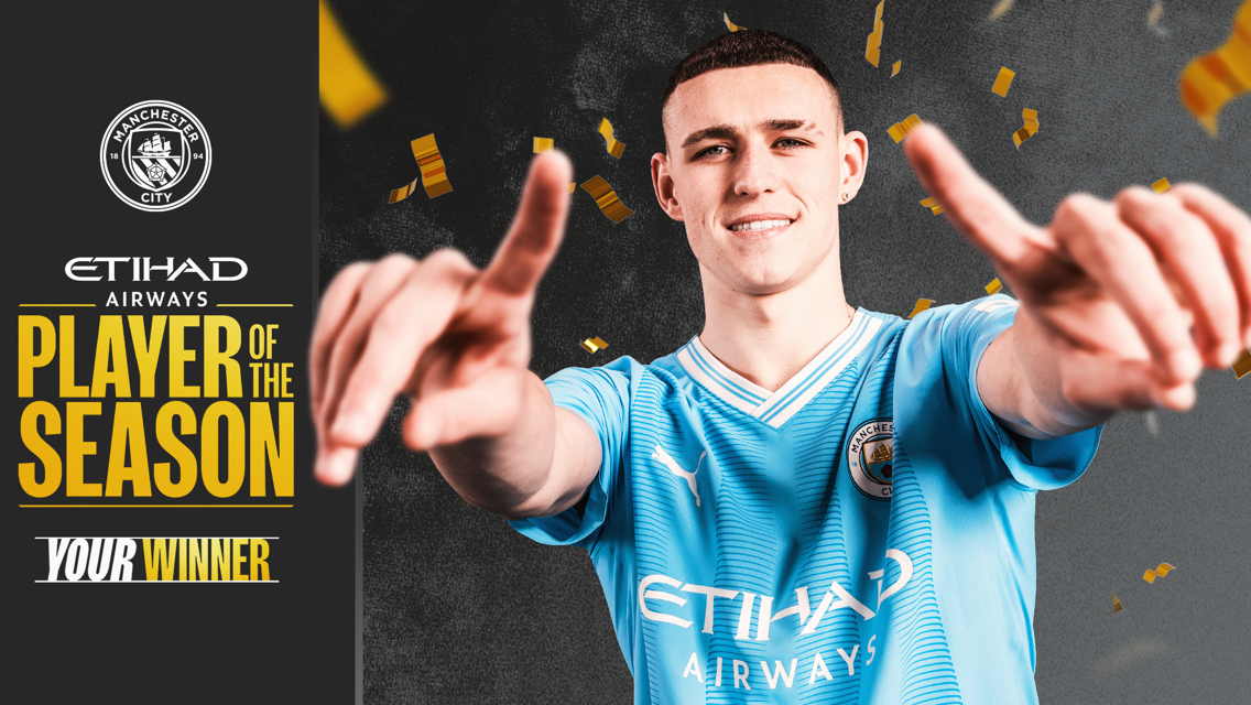 Foden wins 2023/24 Etihad Player of the Season