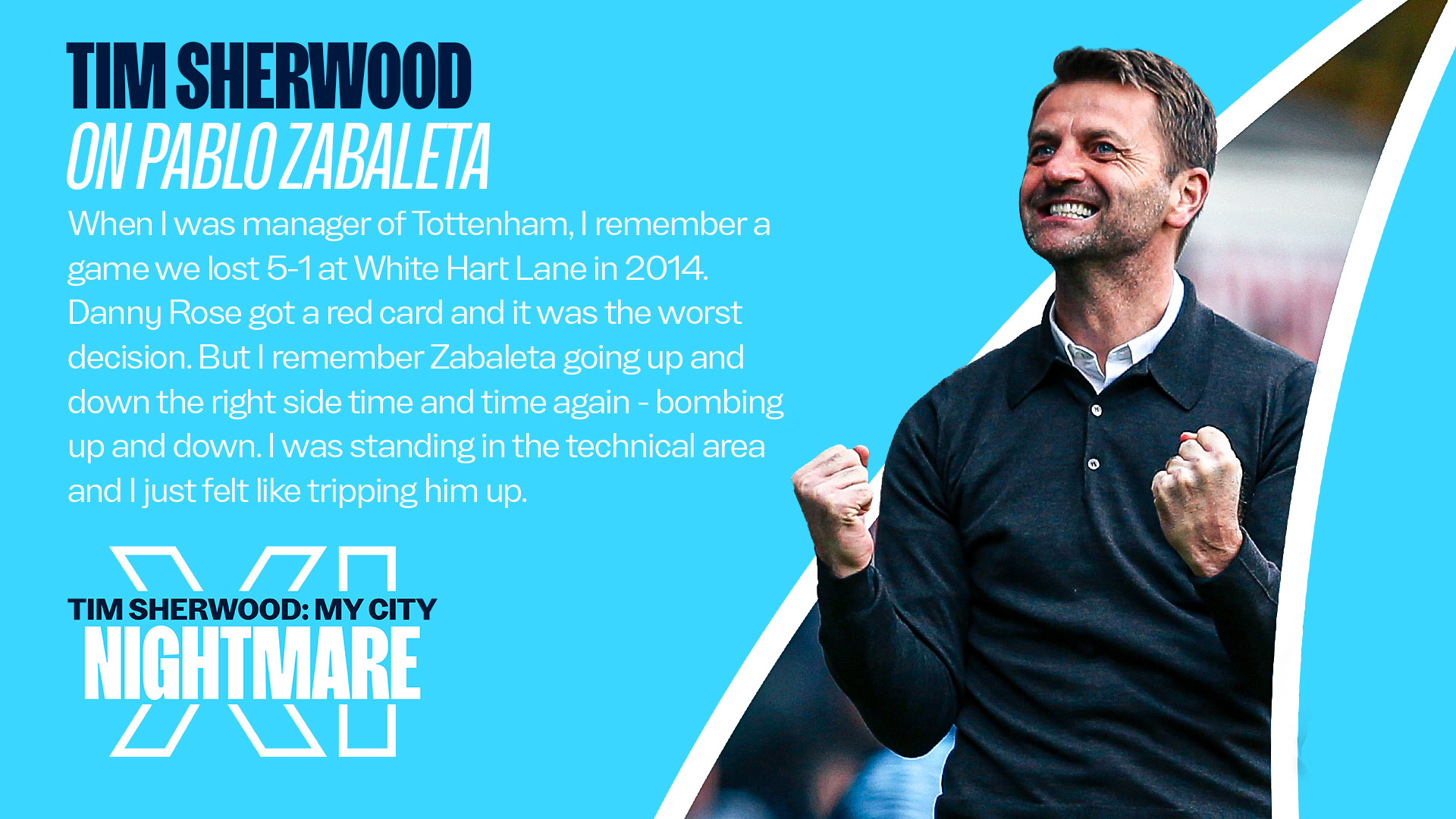 QUOTE : Tim Sherwood on Pablo Zabaleta