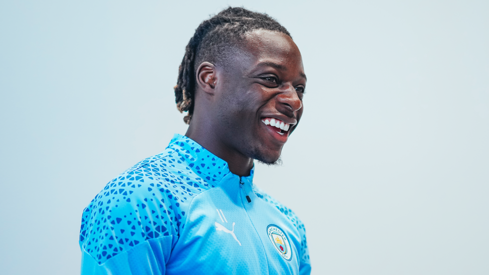 SETTLING IN : Summer signing Jeremy Doku already comfortable in his new home.